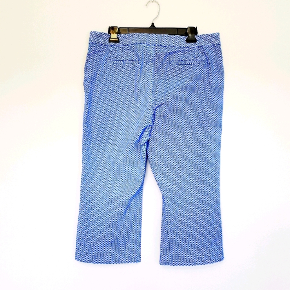 KIM ROGERS Blue Pattern Comfort Capris - Picture 2 of 9